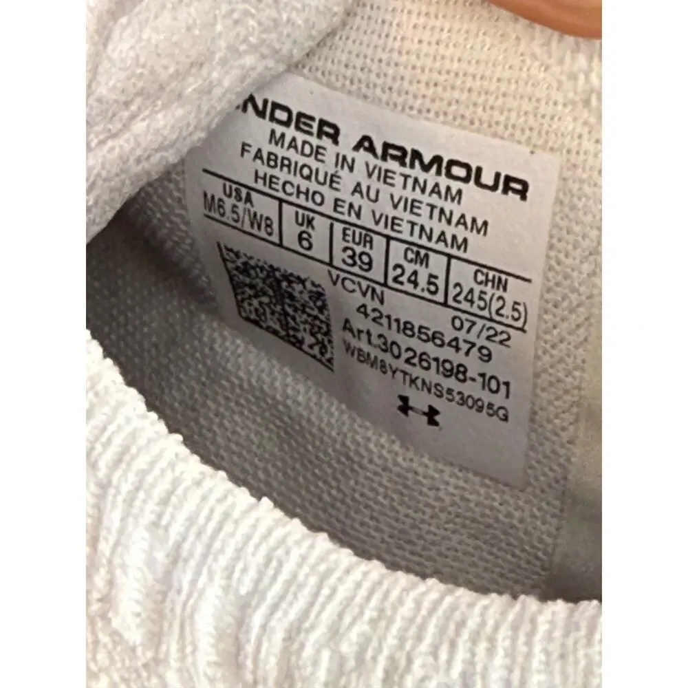 Under Armour HOVR Phantom 3 3026198-101 Athletic Sneaker Unisex M6.5/W8 White